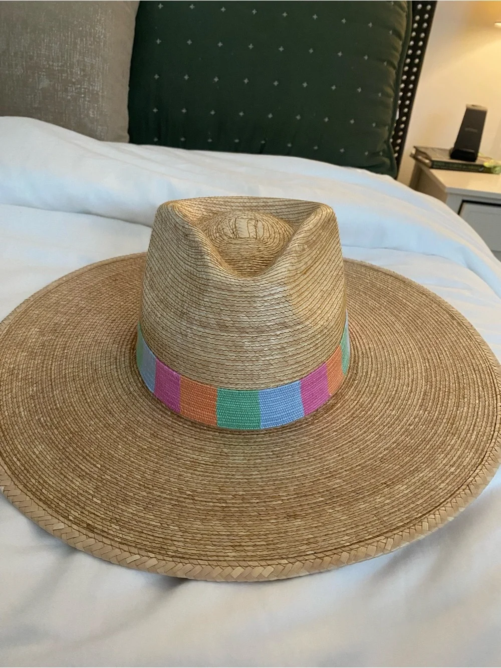 Sunshine Tienda Straw Sun Hat with Multicolor Band